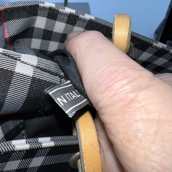BURBERRY Nova Check Hand Bag Nylon Black Small Tote with Dust Bag - Picture 8 of 12